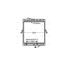 Radiator, racire motor Radiator motor cu rama cu radiator de ulei  MERCEDES MK SK OM401.972-OM445.939 07.87-09.96 HIGHWAY 10033017HW