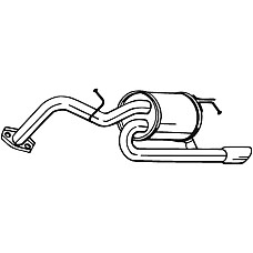 Toba esapament finala Sistem evacuare gaze/toba primara TOYOTA YARIS 1.5H 03.12- BOSAL BOS228-407