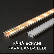 Profil  din aluminiu pt. benzi LED 1000x23x8mm