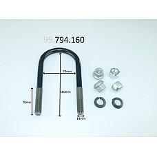 Brida arc Leaf spring shackle 160mm M14 FORD TRANSIT CONNECT 1.8/1.8D 06.02-12.13 LS GERMANY 794160-LS