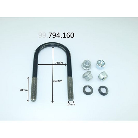 Brida arc Leaf spring shackle 160mm M14 FORD TRANSIT CONNECT 1.8/1.8D 06.02-12.13 LS GERMANY 794160-LS