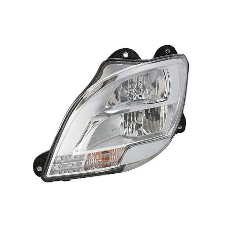 Far Headlamp L H1/LED/PY21W manual without motor with daytime running light insert colour: chromium-plated indicator colour: transparent DAF CF XF 106 10.12- TRUCKLIGHT HL-DA006L