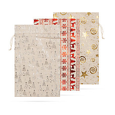 Pungi de cadou, din pnz - 3 tipuri - 20 x 30 cm