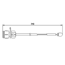 Senzor de avertizare,uzura placute de frana Senzor uzura placute frana Fata AUDI 100 C4 A4 B5 A6 C4 V8 1.8-4.2 10.88-09.01 BOSCH 1 987 474 938