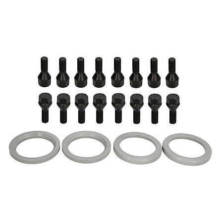 Trusa de montare a jantei de aliaj Fitting kit M 72x541 BLACK B M12x15x27 K19 1 kit / 4 wheels - B/N qty 16 MAK MAK 8000000204