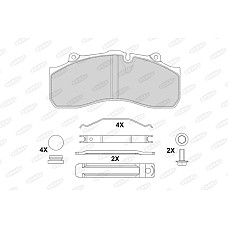 Set placute de frana HALDEX numar WVA: 29143 29176 IVECO P/PA 8210.22X.235/8210.22X.523 06.84-12.90 BERAL BCV29143TK