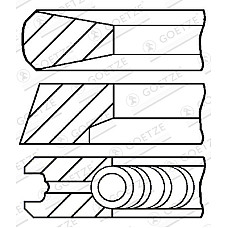 Set segmenti piston Inele de 132mm STD 25 35 3 MERCEDES ACTROS MP4 / MP5 ANTOS AROCS SETRA 400 500 OM471.900-OM471.937 07.11- GOETZE 08-440600-00