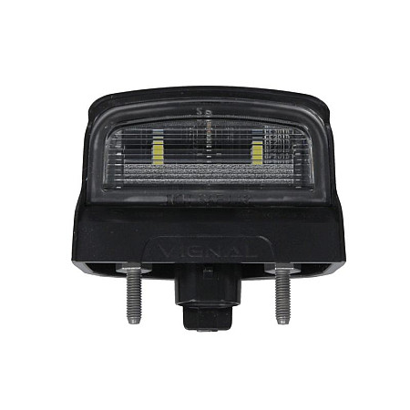 Iluminare numar de circulatie Licence plate lamp LED 12/24V colour: neagra glass colour: white connector: SUPERSEAL VIGNAL VAL199040