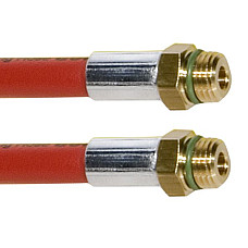 Unelte pentru intretinerea sistemului de  A/C Extension hoses to A/C station / to LP R1234yf/R134a hose length LP/HP: 3m M12X1.5 male colour: red ERRECOM ER TB7675R