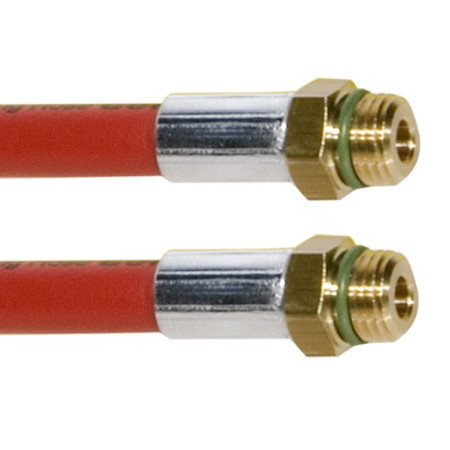 Unelte pentru intretinerea sistemului de  A/C Extension hoses to A/C station / to LP R1234yf/R134a hose length LP/HP: 3m M12X1.5 male colour: red ERRECOM ER TB7675R