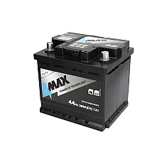 Acumulator Pornire Acumulator 4MAX 12V 44Ah/360A R+ borna standard 210x175x190 B13 - flansa de montare 10.5 mm pornire 4MAX BAT44/360R/4MAX