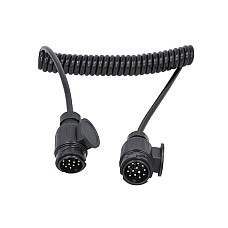 Cablu infasurat Spiral electric wire polyurethane working length 3m with plugs number of pins: 13 12V no of lines: 1x15+7x075mm TRUCKLIGHT EC-13-12V-8-3.0