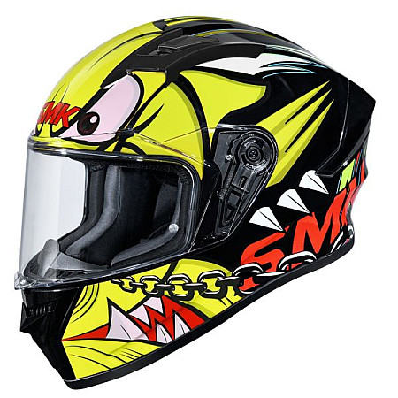 Cati integrale Helmet full-face helmet SMK STELLAR MONSTER colour neagra/red/yellow size 2XL unisex SMK SMK0110/22/GL243/2XL