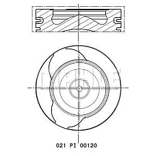 Piston 76 NISSAN NOTE NV200 NV200 / EVALIA RENAULT CAPTUR I CLIO III CLIO III/HATCHBACK CLIO IV CLIO IV/HATCHBACK CLIO IV/KOMBI FLUENCE KANGOO EXPRESS KANGOO II 1.5D 06.08- MAHLE 021 PI 00120 000