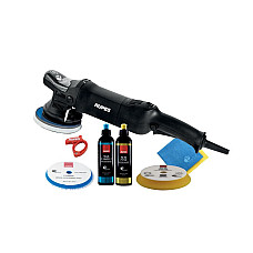 Masina de polizat Set de lustruire Big Foot LHR15ES amplitudine oscilatii: 15mm diametru disc 125mm ajustare turatie 2000-5000 rev./min. greutate 25 kg putere nominala 500W tensiune: 230V in set: accesorii RUPES 3201525