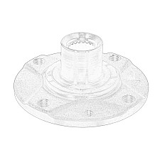 Butuc roata Wheel hub front CITROEN NEMO NEMO/MINIVAN FIAT FIORINO/MINIVAN QUBO LANCIA YPSILON PEUGEOT BIPPER BIPPER TEPEE 1.2-1.4CNG 11.07- OE FIAT 51785516