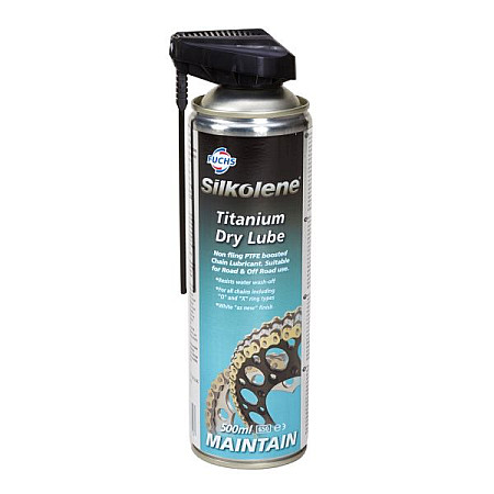 Lubrifiant pentru lant Chain grease SILKOLENE TITANIUM DRY LUBE spray 05l PTFE strengthened 05