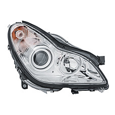 Far Lampa frontala Dreapta halogen H7/H7/PY21W/W5W electric cu motor bec culoare insert: cromat culoare semnalizator: transparent  MERCEDES CLS C219 HELLA 1EL008 821-021
