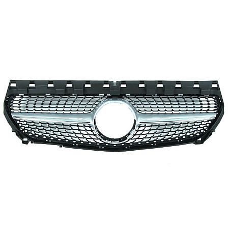 Grila radiator Front grille with chrome stipe neagra glossy/chrome MERCEDES CLA C117 03.16-03.19 BLIC 6502-07-3535992P