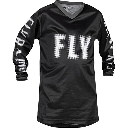 Camasa off-road T-shirt off road FLY RACING YOUTH F-16 colour neagra/white size YS FLY FLY 376-222YS