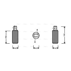 Uscator,aer conditionat Air conditioning drier SAAB 9-5 1.9D-3.0D 09.97-12.09 AVA COOLING SBD044 AVA