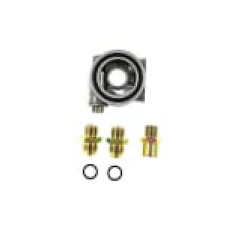 Conexiune cilindrica filtru ulei Oil filter base file type  3 4 UNF with thermostat TURBOWORKS MG OT 008