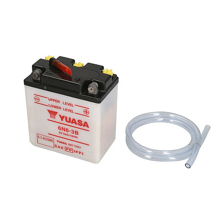 Acumulator Pornire yuasa Acumulator 6V 6Ah dimensiunea 99x57x121 cantitate de electrolit 0.3 poli + / aerisire P / L YUASA 6N6-3B YUASA