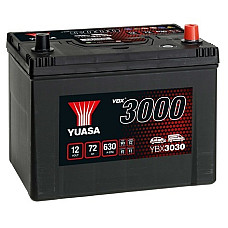 Acumulator Pornire Battery YUASA 12V 72Ah/630A YBX3000 SMF R+ standard 260x174x225 B00 starting YUASA YBX3030