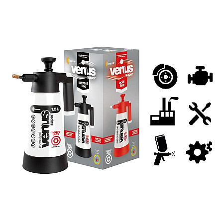 Accesorii de spalare si curatare Distribuitor de presiune / Pulverizator Solvent Venus Super HD cu pompa manual 15 l pentru plastic destinat pentru: pentru aplcare cu solvent curatare piese mecanice degresare discuri de frana i KWAZAR WTV.1197