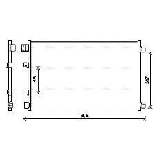 Condensator, climatizare A/C condenser with dryer NISSAN QASHQAI I 1.6/2.0 02.07-04.14 AVA COOLING DNA5406 AVA