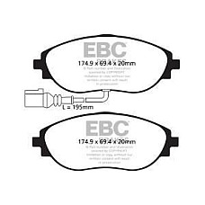Set placute frana,frana disc Brake pads - tuning Yellow Stuff road approval front AUDI A3 Q3 TT CUPRA ATECA SEAT ALHAMBRA LEON LEON SC LEON ST LEON/HATCHBACK TARRACO SKODA KODIAQ OCTAVIA III 1.0-3.6 02.08- EBC POLSKA DP42127R