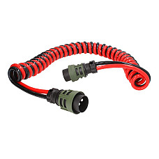 Cablu infasurat Sirma electrica spiralata poliuretan tip furtun/conducta: NATO lungime de lucru 4m dopuri numar pini: 2 numar cabluri: 2x35mm conectori fara certificat VG pentru tensiune inalta TRUCKLIGHT EC-02N-35/4