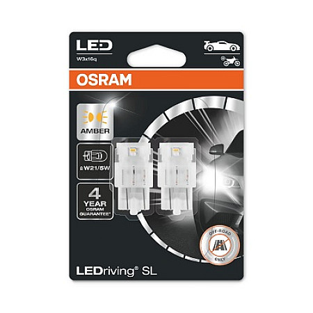 Bec incandescent Bec LED ambalaj blister 2buc P21/5W 12V 13W W3X16Q LEDriving SL galben OSRAM OSR7515DYP-02B
