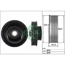 Fulie curea, arbore cotit Crankshaft pulley FORD FIESTA V FOCUS I FUSION MAZDA 2 1.25/1.4/1.6 10.98-12.12 INA 544 0141 10