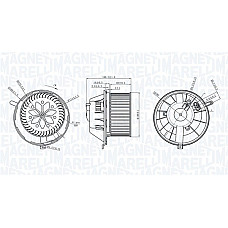 Ventilator, habitaclu Suflanta de aer AUDI A3 Q3 RENAULT MEGANE II SEAT ALHAMBRA ALTEA ALTEA XL LEON TOLEDO III SKODA OCTAVIA II SUPERB II YETI VW CADDY ALLTRACK 1.0-Electric 02.03- MAGNETI MARELLI 069412229010
