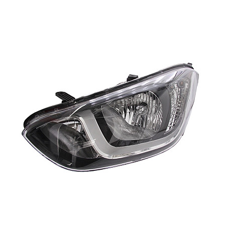 Far Lampa frontala Stanga H7/H7 electric cu motor culoare insert: cromat culoare semnalizator: argintiu HYUNDAI I20 I TYC TYC 20-14440-05-2