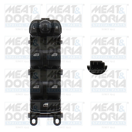 Comutator,macara geam Car window regulator switch VOLVO S60 II V60 I XC60 I 1.5-3.2 05.08-12.18 MEAT &amp; DORIA MD26663