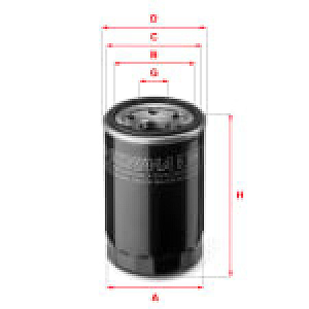 Filtru ulei insurubate M20x15mm SOFIMA S3596R