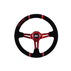 Echipament interior Interior accessories Steering wheel SLIDE 350mm offset:90mm Suede Red SLIDE PP-KR-044
