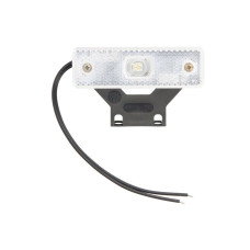 Lampa gabarit lampa de pozitie SW dreptunghiular cu LED-uri alb cu reflexie cu balama 12V/24V WAS 219Z W44