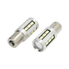 Bec incandescent Light bulb LED 2pcs P21W 12V max. 4W light colour white socket type BA15S no road approval M-TECH LB355W