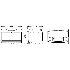 Acumulator Pornire Acumulator EXIDE 12V 61Ah/600A PREMIUM R+ en 242x175x175 B13 pornire EXIDE EA612