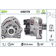 Alternator 14V 150A BMW 3 E90 3 E91 5 E60 5 E61 7 E65 E66 E67 X3 E83 2.0D/3.0D 09.03-06.12 VALEO VAL440179