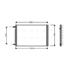 Condensator, climatizare Condensator A/C 540x345x19 AVA COOLING UV5009 AVA