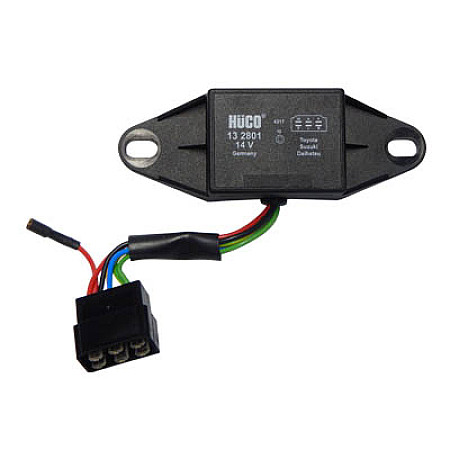Regulator, alternator Regulator de voltaj 14V TOYOTA 1000 COROLLA COROLLA FX CORONA CRESSIDA DYNA DYNA 150 HIACE III HIACE IV LAND CRUISER LITEACE STARLET TERCEL 1.0-4.2 03.69-08.04 HUCO HUCO132801