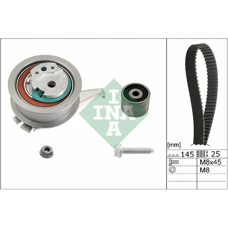 Set curea distributie AUDI A1 SEAT IBIZA IV IBIZA IV SC IBIZA IV ST TOLEDO IV SKODA FABIA III RAPID SCALA VW POLO POLO V 1.4D/1.6D 02.14- INA 530 0665 10