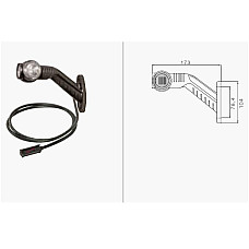 Lampa gabarit cornean ASPOCK lampa de pozitie SUPEROPOINT III STANGA ASPOCK A31-3304-047