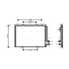 Condensator, climatizare A/C condenser MERCEDES E VF210 E W210 E T-MODEL S210 2.0-5.4 06.95-03.03 AVA COOLING MS5232 AVA