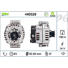 Alternator 14V 180A  MERCEDES C C204 C T-MODEL S204 C W204 CLS C218 CLS SHOOTING BRAKE X218 E A207 E C207 E T-MODEL S212 E W212 GLE W166 2.1D-6.0 03.06- VALEO VAL440329