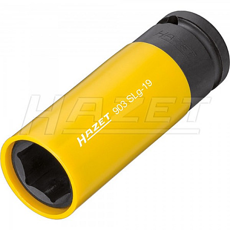 Tubulare si accesorii Set de chei impact Hexagonal 1/2 dimensiune metrica: 19mm pentru jante din aliaj pentru roti cu pereti subtiri lung lungime 85mm HAZET HAZ 903SLG-19/3